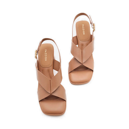 Calla Pillow Strappy Heels - Brown