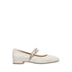 Women's Wynessa Crystal & Pearl Strap Leather Mary Jane Heels - Beige