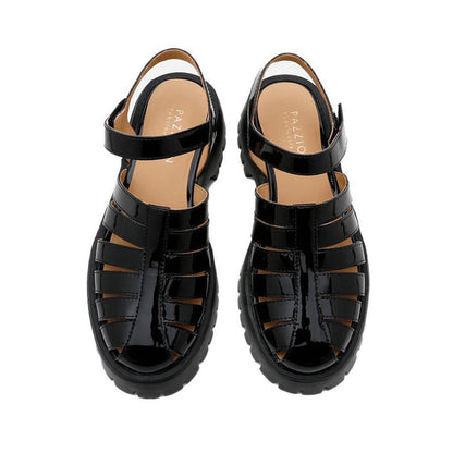 Elowen Cage Strap Sandals - Black