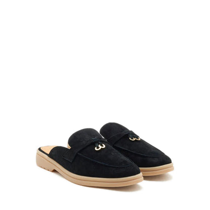 Mavis Suede Mules - Black