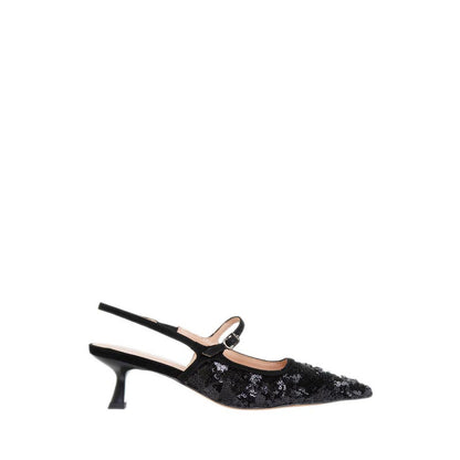 YQ37 Slingback Heels - Black