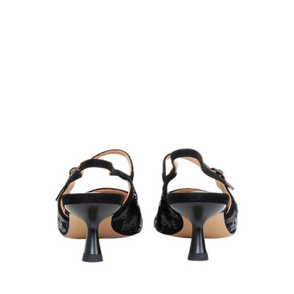 YQ37 Slingback Heels - Black