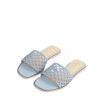 Women's A396-220A Flat Sandals - Blue