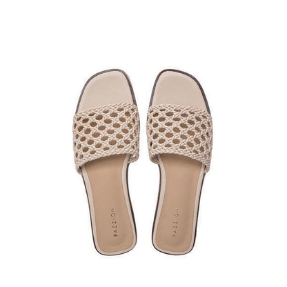 Pazzion Women's A396-220A Flat Sandals - Natural