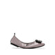 Helene Crystal Buckle Foldable Flats - Pewter
