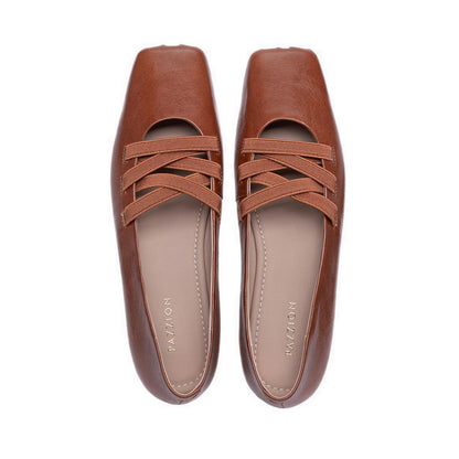 Pazzion Women's 536-2C Flats - Brown