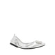 Pointed Toe Foldable Flats - Silver