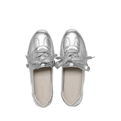 Pazzion Women's 601-1 Sneakers - Silver