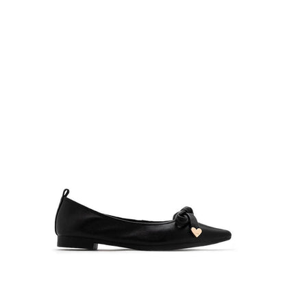 Lindsay Point-Toe Bow Flats - Black