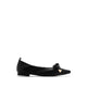 Lindsay Point-Toe Bow Flats - Black