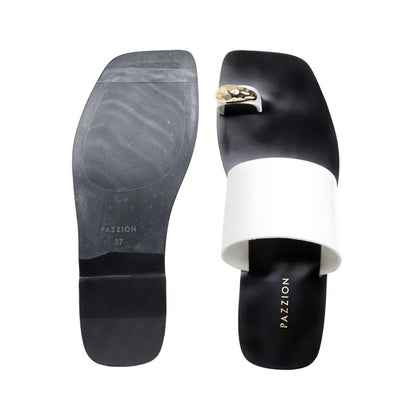 Jhane Toe-Ring Slides - White