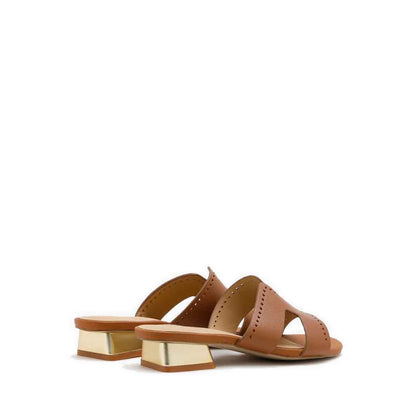 Leanne Caged Sandal Heels - Brown