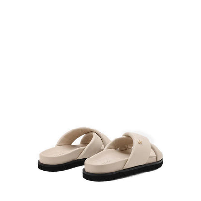 Della Slip On Slide Sandals - Beige
