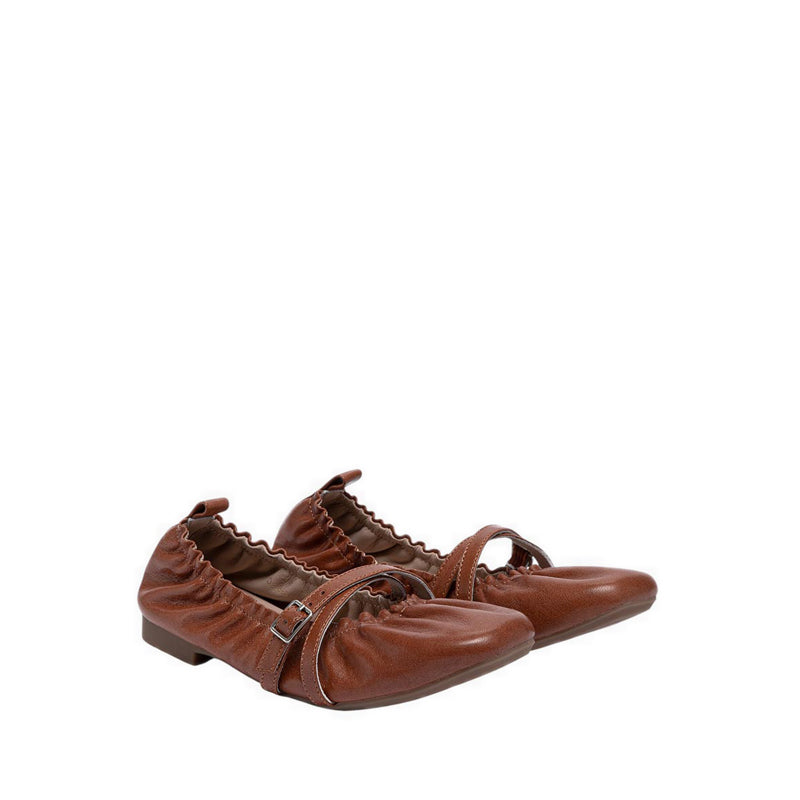 Pazzion Women's 688-1C Flats - Brown