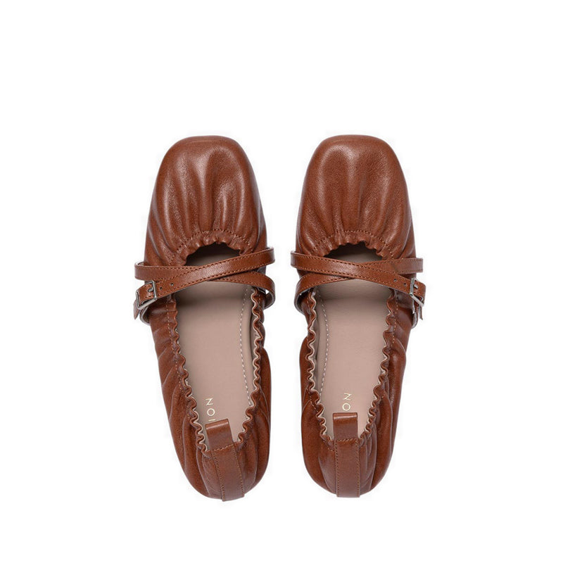 Pazzion Women's 688-1C Flats - Brown