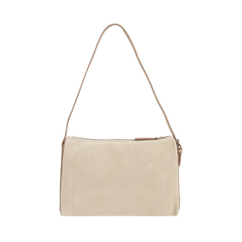 Women's Bellarise Suede Shoulder Bag - Khaki