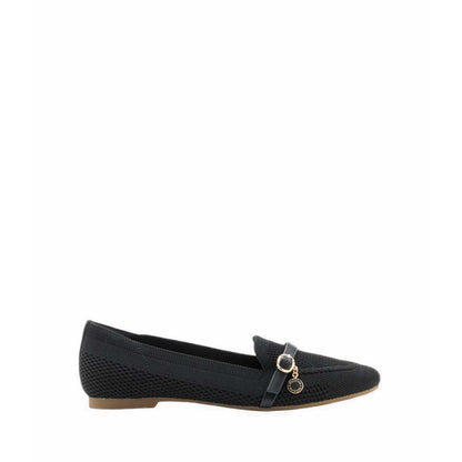 Flats With Metal Hardware - Black
