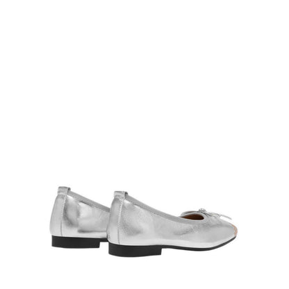 Women's Novalyn Bow Leather Flats - Silver
