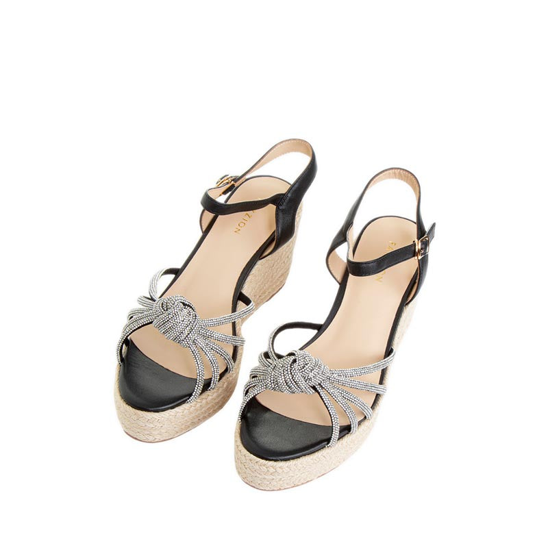 8816 Wedges Sandals - Black