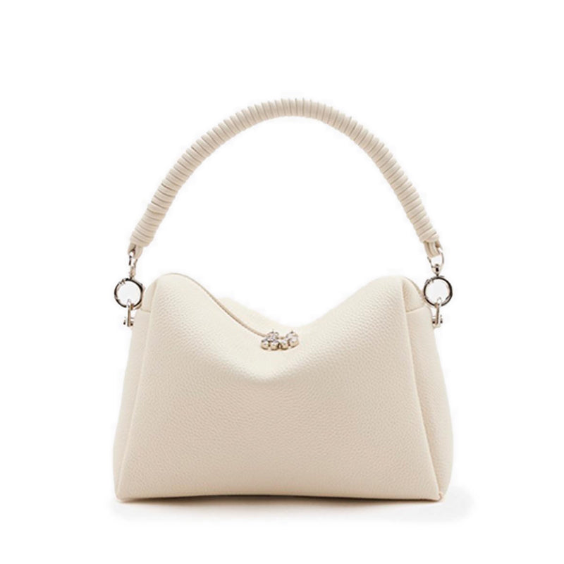 Donna Knotted Double Handle Bag - Beige