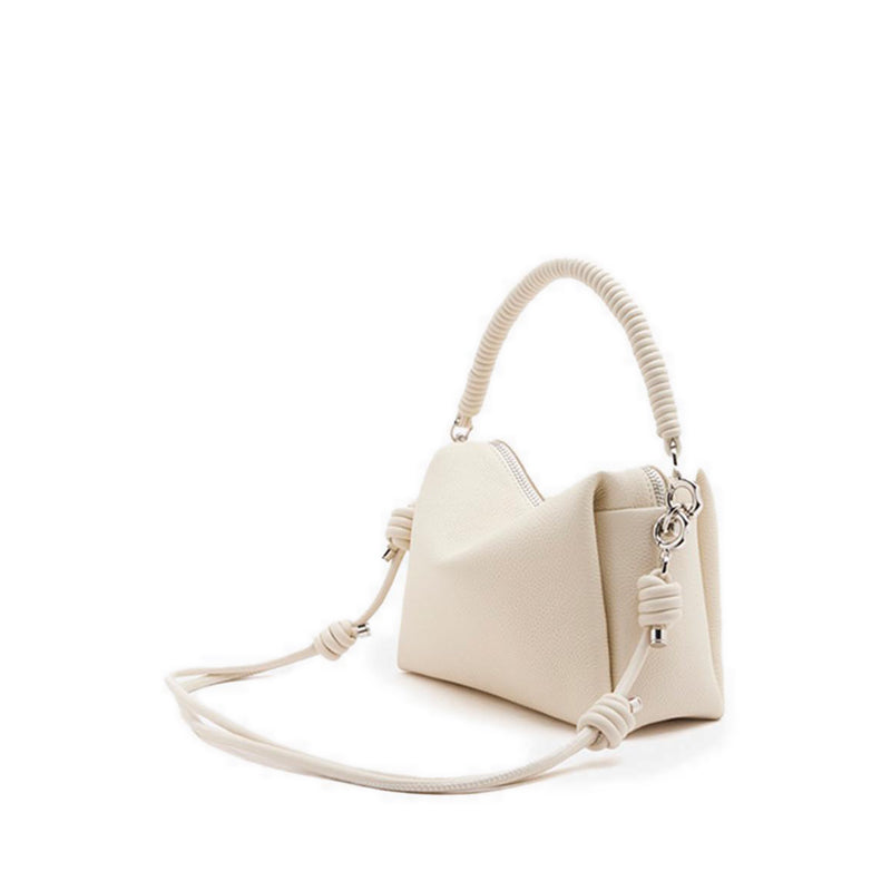 Donna Knotted Double Handle Bag - Beige