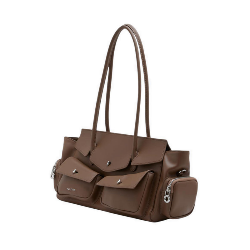Women's Virelle Structured Multi-Pocket Shoulder Bag - Brown
