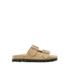 \Alaia Buckled Suede Slides - Beige