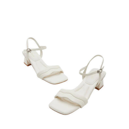 Alaina Pillow Strappy Heels - Beige