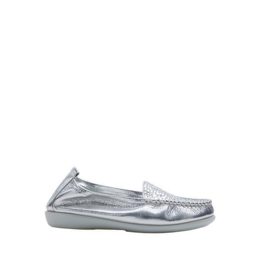 Pazzion Women's Alexi Crystal Embellished Moccasins - Silver