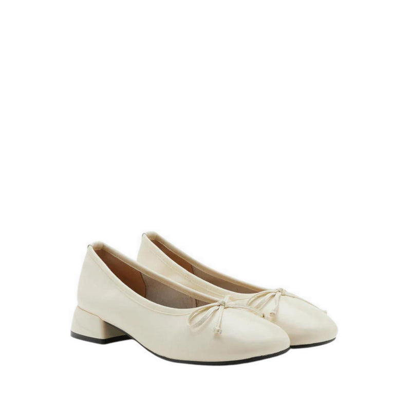 Blaise Bow Ballerina Heels - Beige