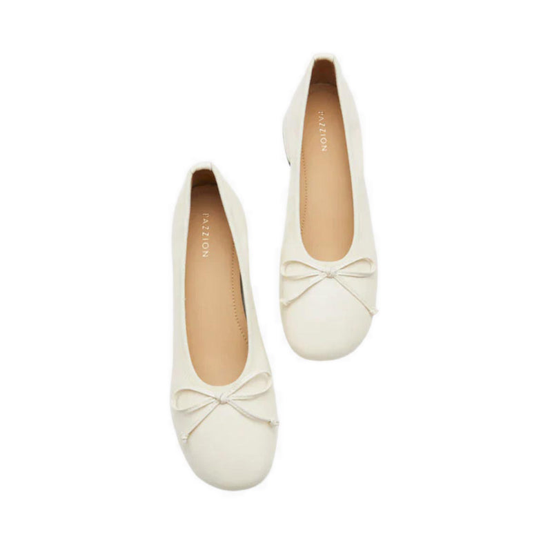 Blaise Bow Ballerina Heels - Beige