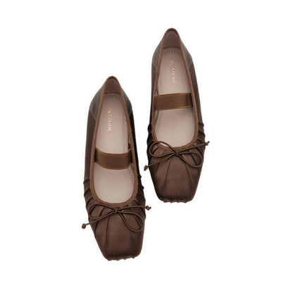Women's Brivelle Silk Mary Janes - Brown