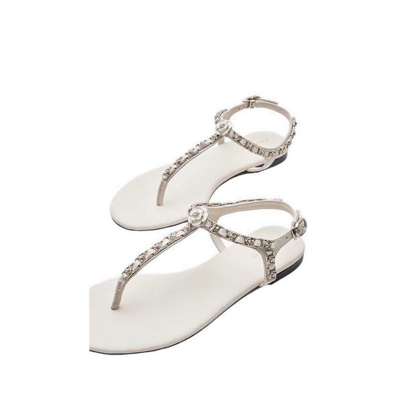 Women's Camelia Embellished T-bar Sandals - Beige