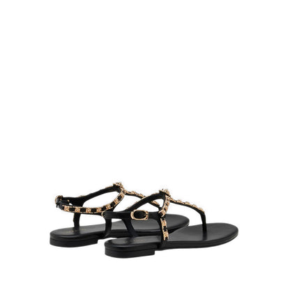 Women's Camelia Embellished T-bar Sandals - Black