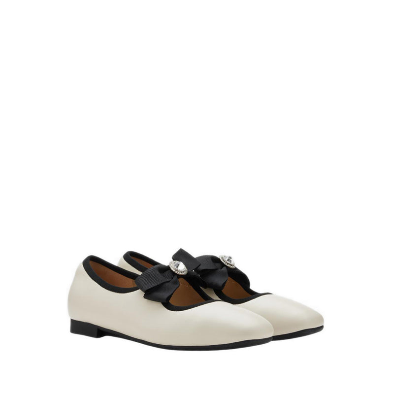 Women's Camilla Diamante Bow Flats - Beige