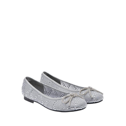 Women's Celeska Crystal Bow Flats - Grey
