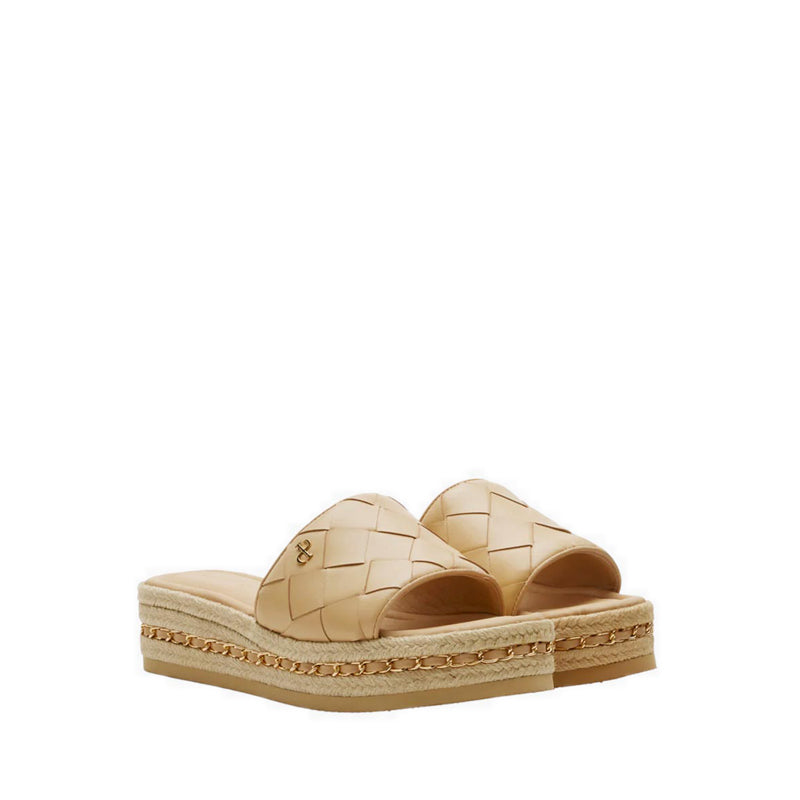 Clare Woven Slides - Natural