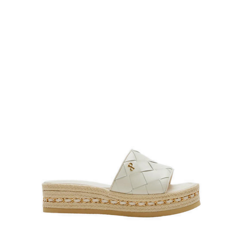 Clare Woven Slides - Beige