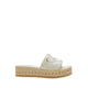 Clare Woven Slides - Beige