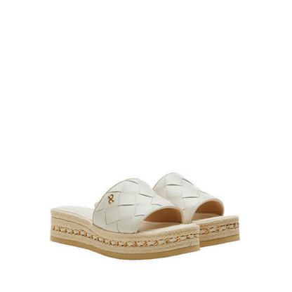 Clare Woven Slides - Beige