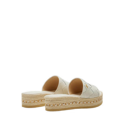 Clare Woven Slides - Beige