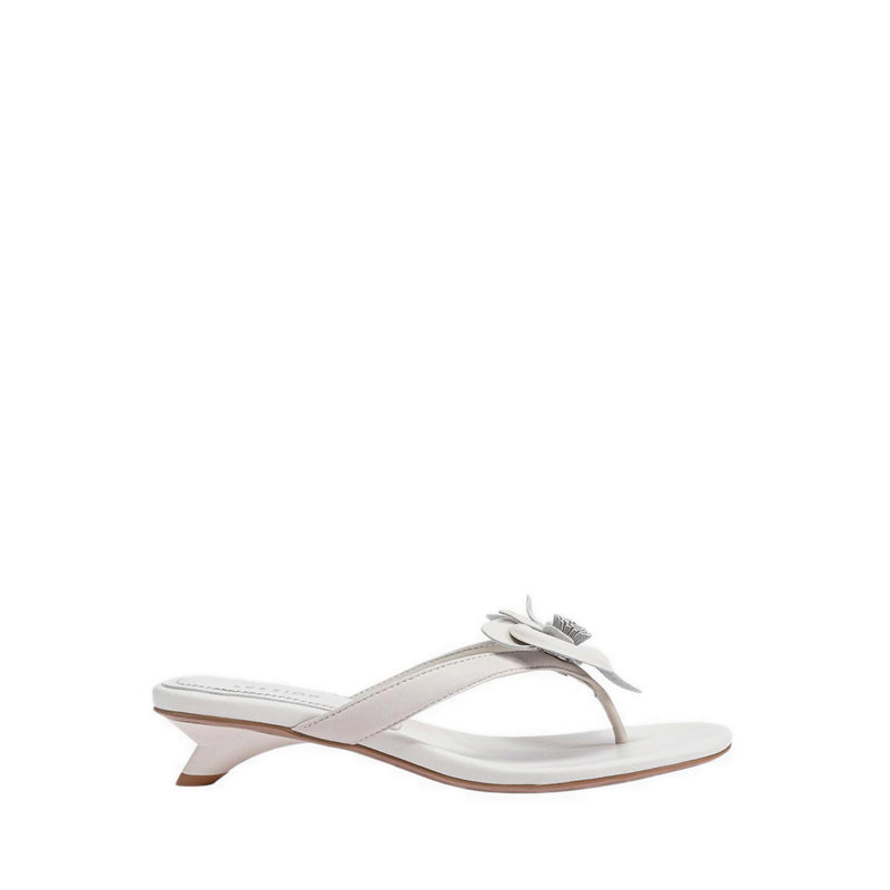 Women's Davielle Orchid Leather Sandal Heels - Beige