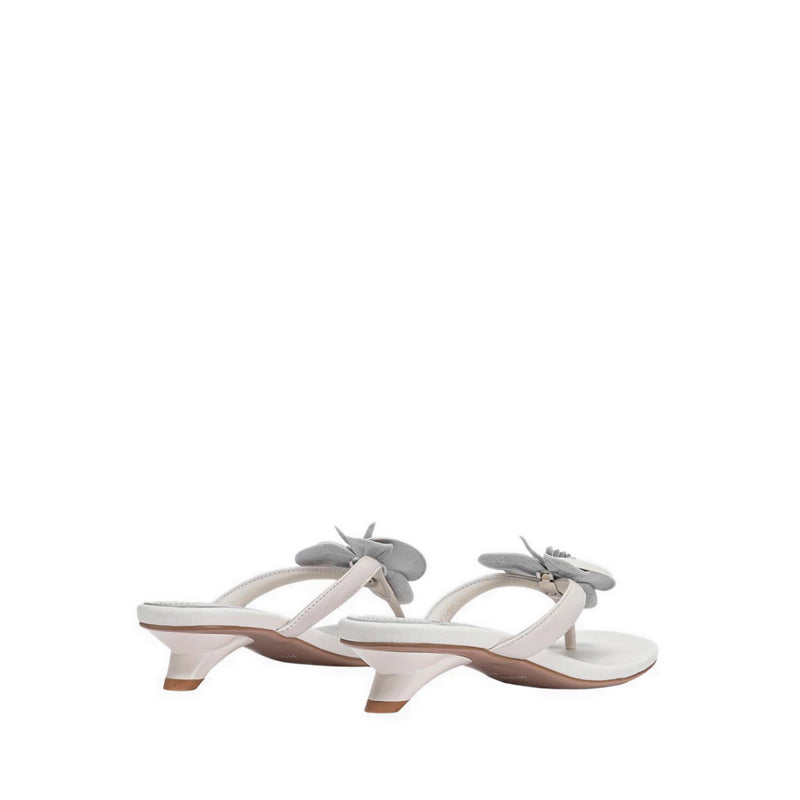 Women's Davielle Orchid Leather Sandal Heels - Beige