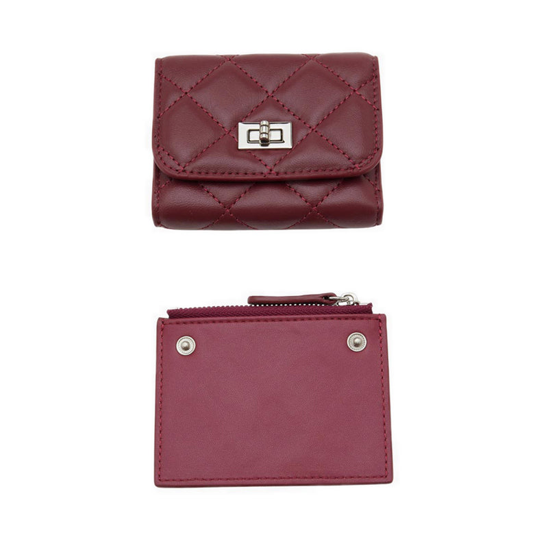Pazzion Women's Deirdre Quilted Leather Wallet - Maroon