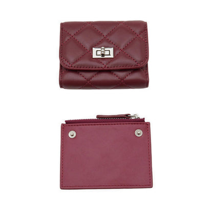 Pazzion Women's Deirdre Quilted Leather Wallet - Maroon