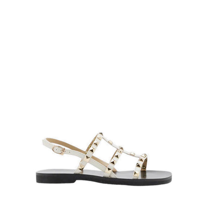 Diane Studded Slingback Slides - Beige