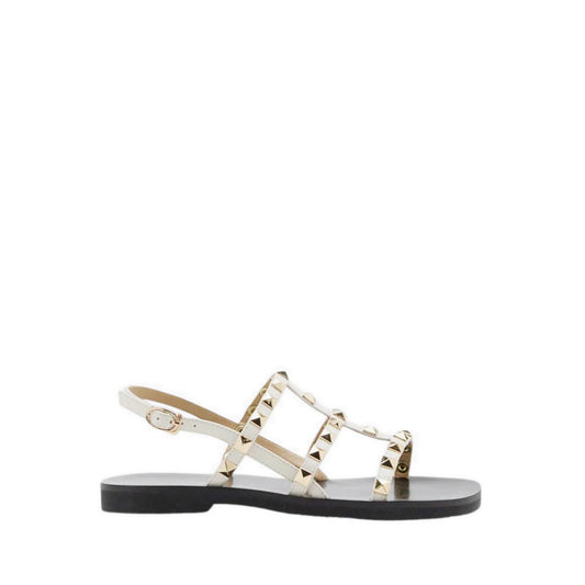 Diane Studded Slingback Slides - Beige