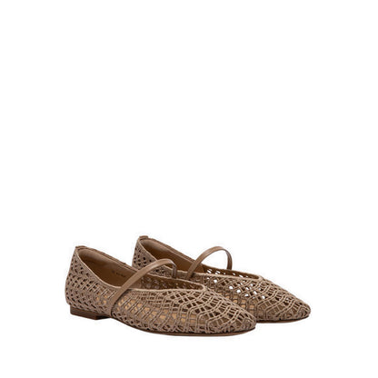 Pazzion Women's Dovira Woven Embossed Flats - Natural