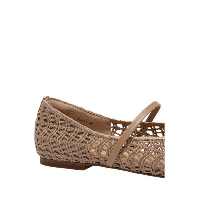 Pazzion Women's Dovira Woven Embossed Flats - Natural