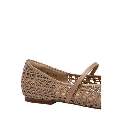 Pazzion Women's Dovira Woven Embossed Flats - Natural